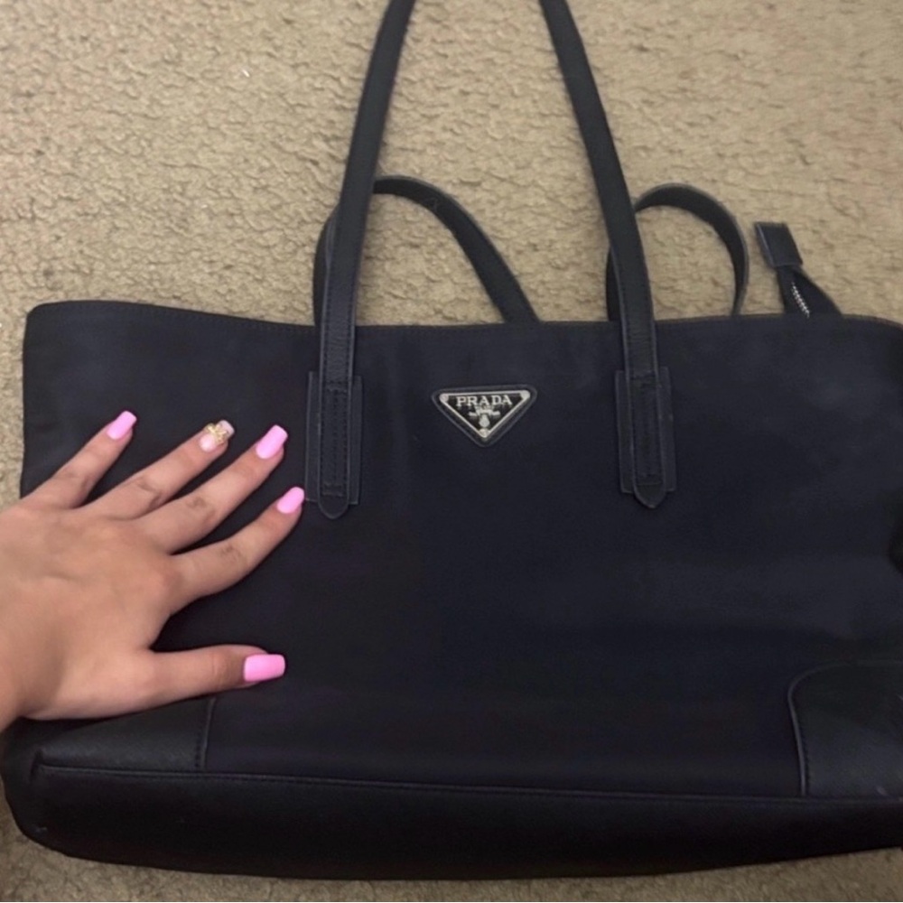 Prada Black Leather Tote